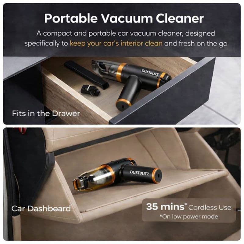 DustBlitz™ Cordless Portable Rechargeable Vacuum — Deep Cleans Car & Home in Seconds