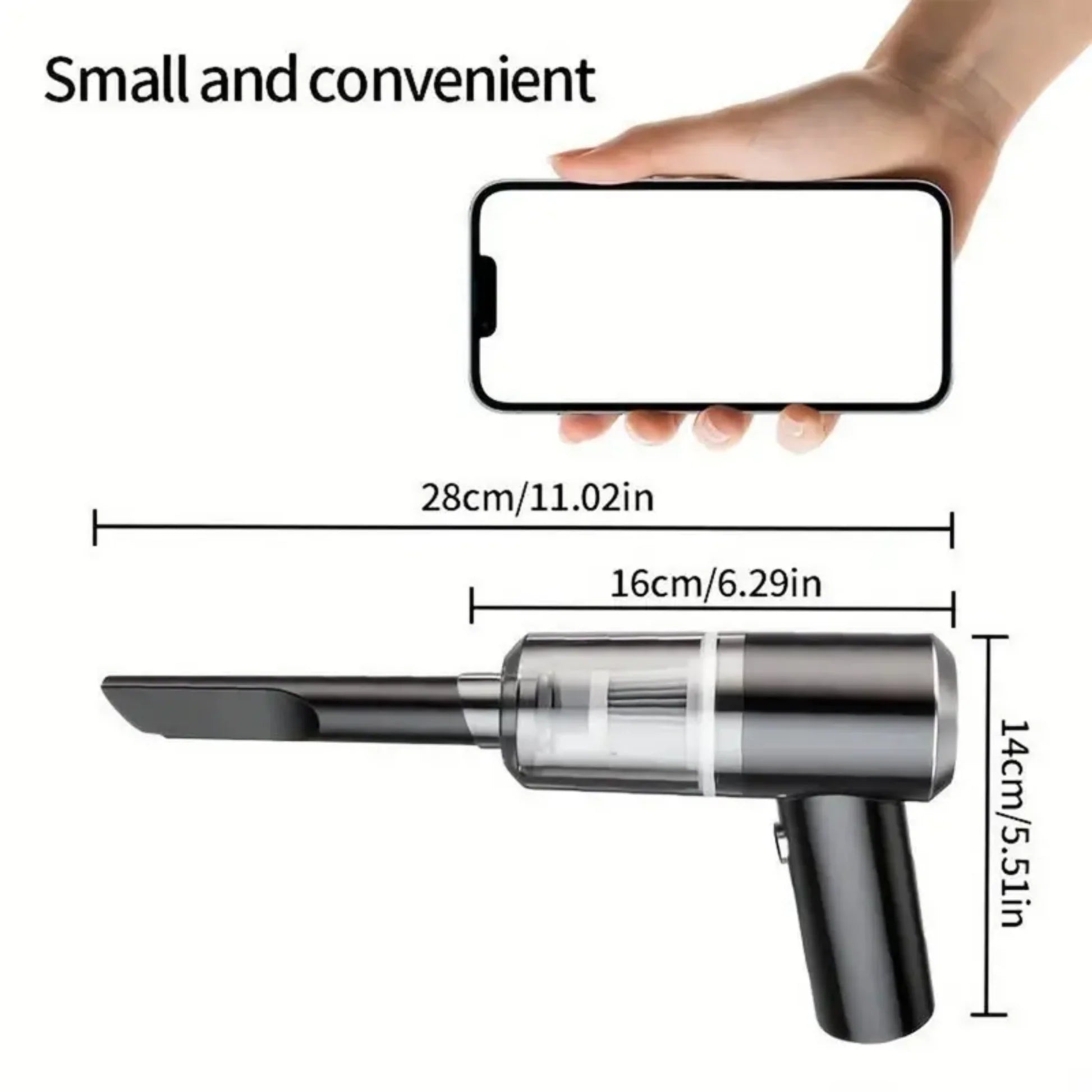 DustBlitz DuoPro Max™ | Dual-Mode Car Vacuum Cleaner + Blower – 12,000 Pa Suction, Cordless & Compact, Deep Cleans Car & Home in Seconds