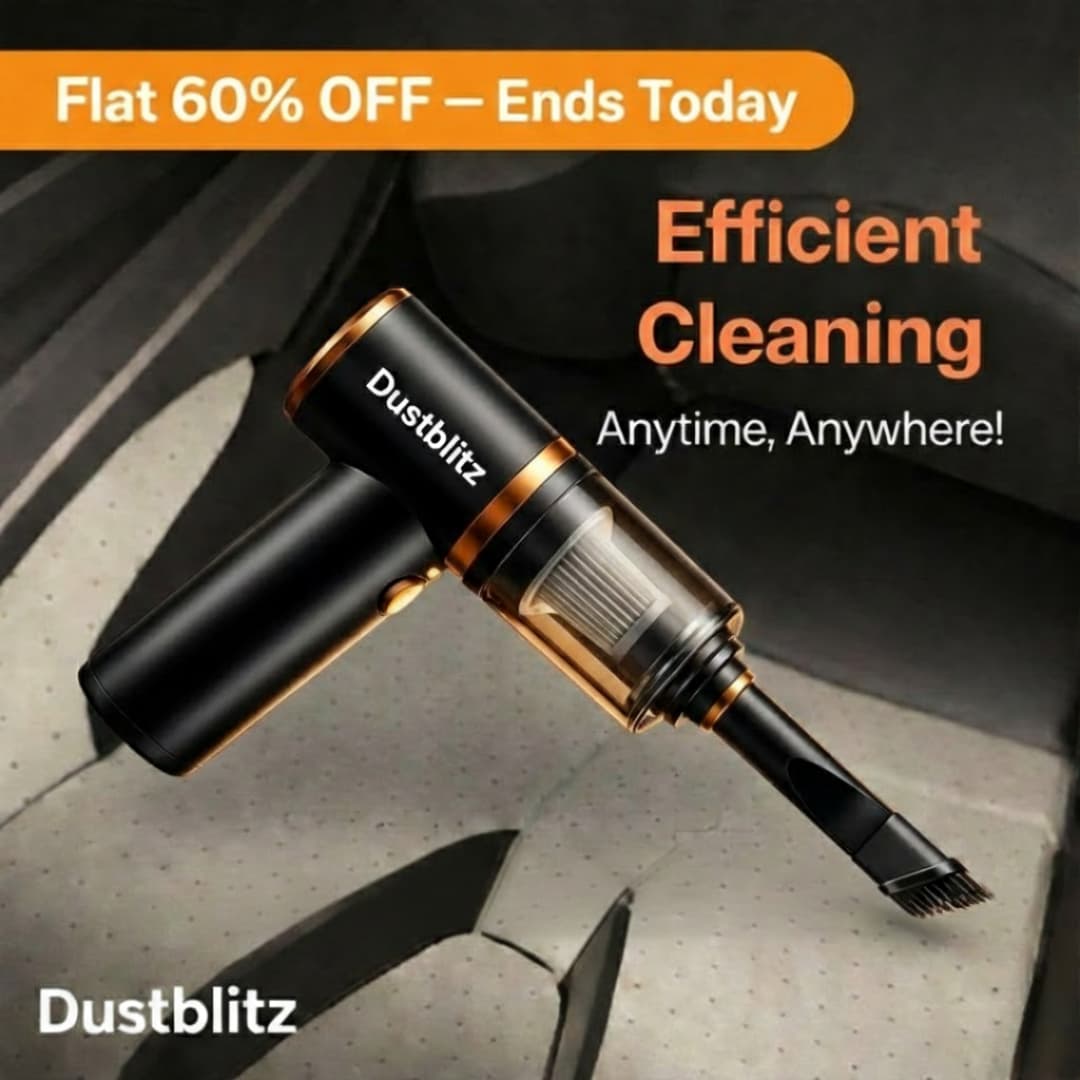 DustBlitz™ Cordless Portable Rechargeable Vacuum — Deep Cleans Car & Home in Seconds