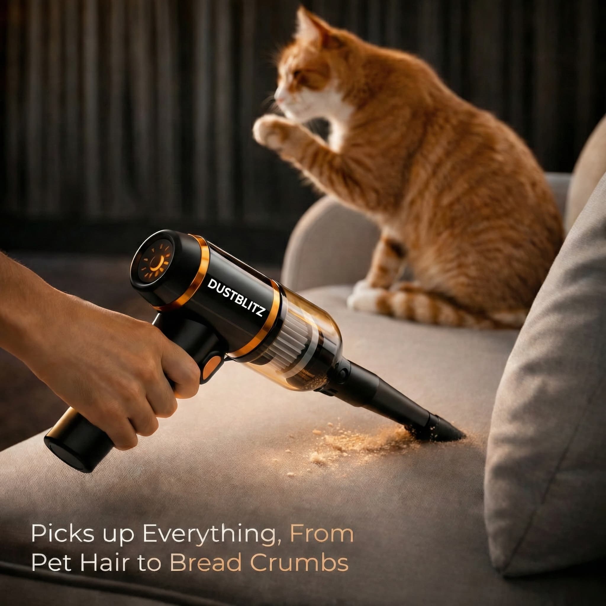 DustBlitz™ Cordless Portable Rechargeable Vacuum — Deep Cleans Car & Home in Seconds